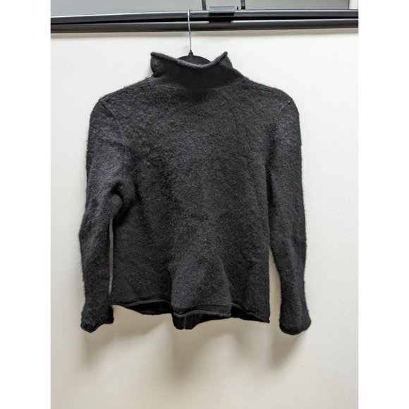 James Perse Cashmere Black Zip Up Long Sleeve Sweater - Picture 2 of 2